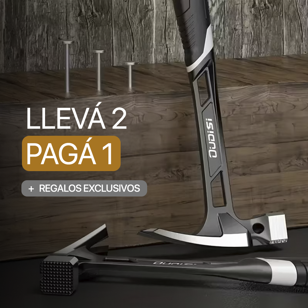 [LLEVÁ 2 PAGÁ 1] Martillo Magnético Brutex 3 en 1 - Carbono y Mango 100% Antideslizante + REGALO: Alicate